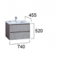 WH04-P2 PVC 750 Wall Hung Vanity Cabinet Only